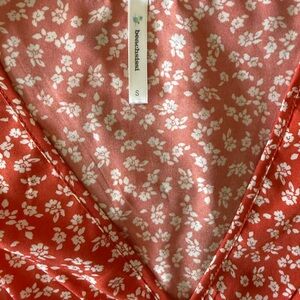 Boho Beautiful Red Floral Mini Dress